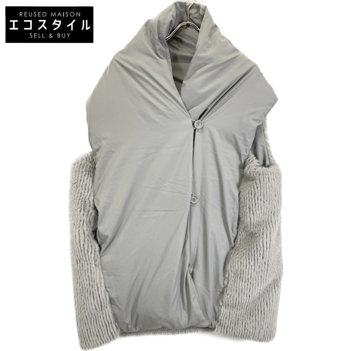 CYAN TOKYO シアントーキョー 404261 ｸﾞﾚｰ ﾅｲﾛﾝ ｽﾄｰﾙﾗｲｸﾌｧｰｺﾝﾋﾞﾀﾞｳﾝﾍﾞｽﾄ ベスト F