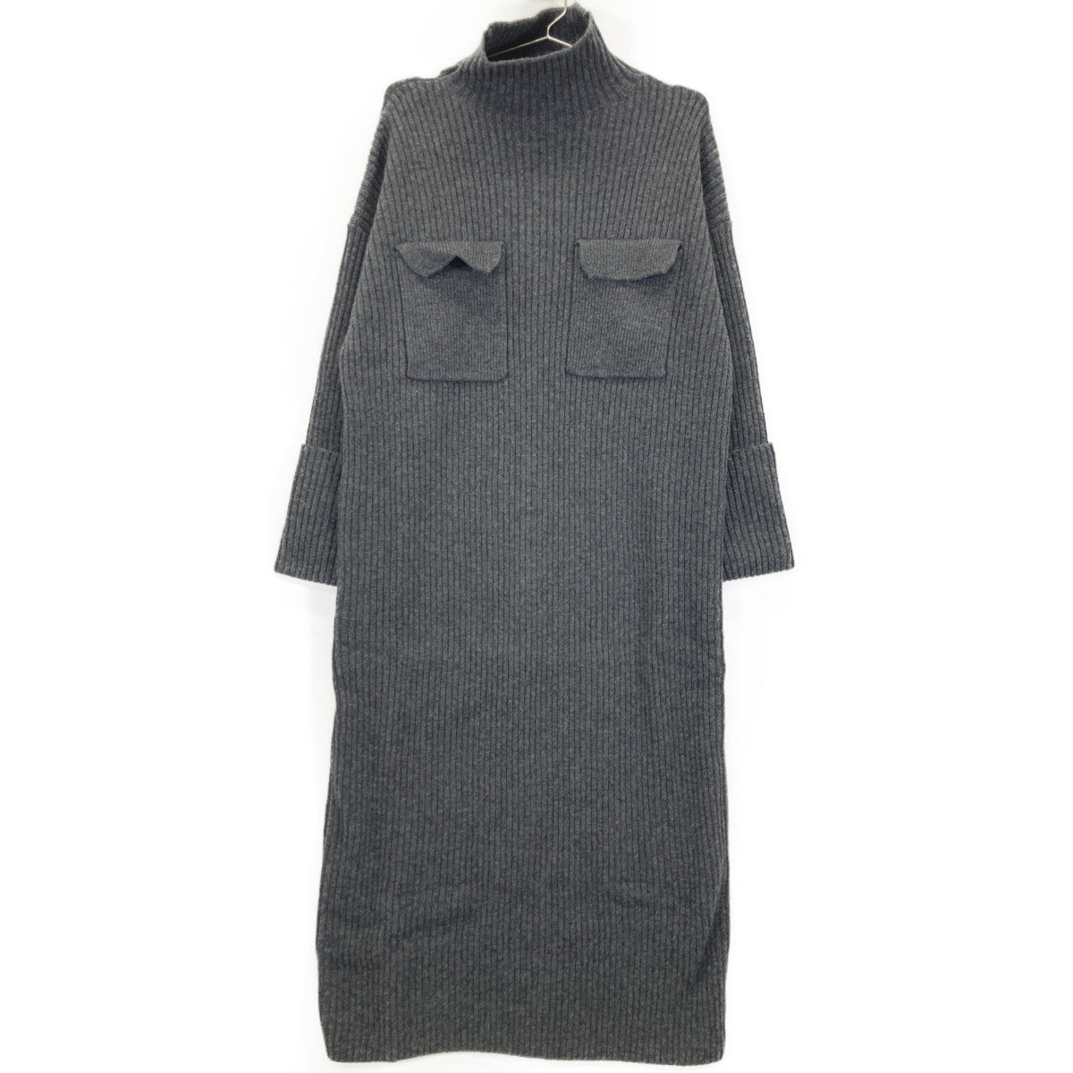 SACRA サクラ 124634041 ﾁｬｺｰﾙｸﾞﾚｰ ｴｸｽﾄﾗﾌｧｲﾝ ﾗﾑｳｰﾙﾘﾌﾞﾜﾝﾋﾟｰｽ ワンピース 38