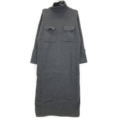 SACRA サクラ 124634041 ﾁｬｺｰﾙｸﾞﾚｰ ｴｸｽﾄﾗﾌｧｲﾝ ﾗﾑｳｰﾙﾘﾌﾞﾜﾝﾋﾟｰｽ ワンピース 38