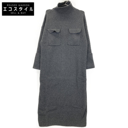 SACRA サクラ 124634041 ﾁｬｺｰﾙｸﾞﾚｰ ｴｸｽﾄﾗﾌｧｲﾝ ﾗﾑｳｰﾙﾘﾌﾞﾜﾝﾋﾟｰｽ ワンピース 38