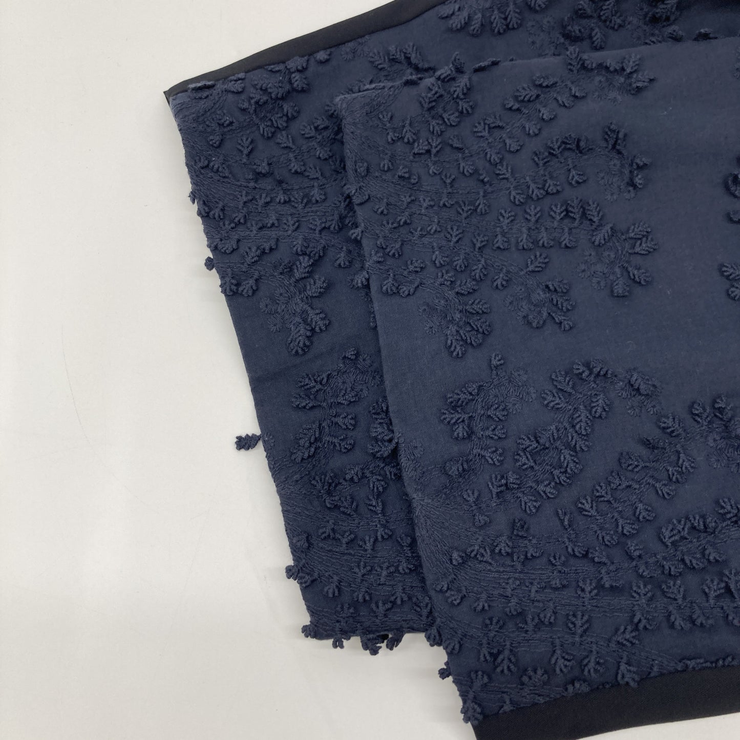 CEaRET シーレット 251004 ﾈｲﾋﾞｰ ﾌﾗﾜｰﾃﾞｻﾞｲﾝ ﾚｰｽﾀｯｸｷﾞｬｻﾞｰﾊﾟﾝﾂ ボトムス 2