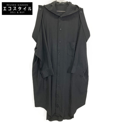 Yohji Yamamoto ヨウジヤマモト 【美品/25SS】collections FP-D66-500 TA/PE CREPE DE CHINE HOODED DRESS フーデッド ワンピース 2