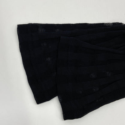 Yohji Yamamoto ヨウジヤマモト FP-T18-075 ﾌﾞﾗｯｸ SHEER PLAID JACQUARD FLARE CARDIGAN ｼｱｰﾁｪｯｸ変形ｶｰﾃﾞｨｶﾞﾝ トップス 2