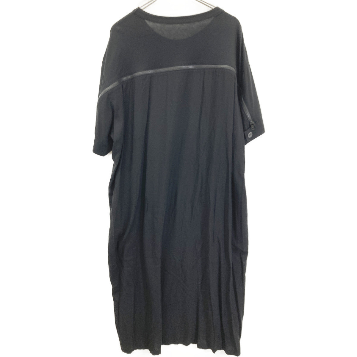 Yohji Yamamoto ヨウジヤマモト 【REGULATION】FI-T53-800 23SS ﾌﾞﾗｯｸ ﾊﾞｯｸｼﾞｯﾌﾟｼｮｰﾄｽﾘｰﾌﾞﾏｷｼﾜﾝﾋﾟｰｽ ワンピース 2