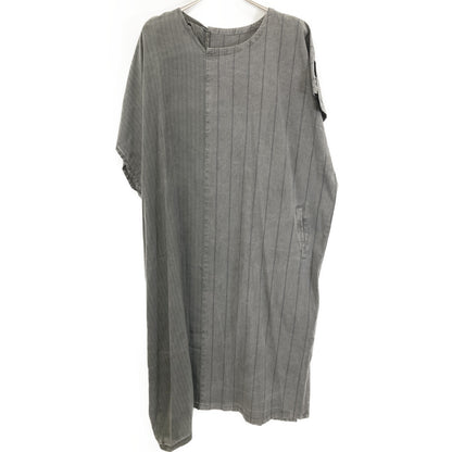 Y's ワイズ YT-D04-027 ｸﾞﾚｰ WASHER STRIPE ASYMMETRIC FRENCH DRESS ﾄﾞｯｷﾝｸﾞｽﾄﾗｲﾌﾟﾜﾝﾋﾟｰｽ ワンピース 2