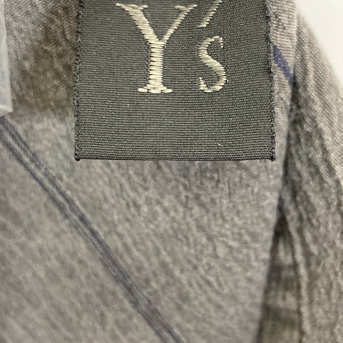 Y's ワイズ YT-D04-027 ｸﾞﾚｰ WASHER STRIPE ASYMMETRIC FRENCH DRESS ﾄﾞｯｷﾝｸﾞｽﾄﾗｲﾌﾟﾜﾝﾋﾟｰｽ ワンピース 2