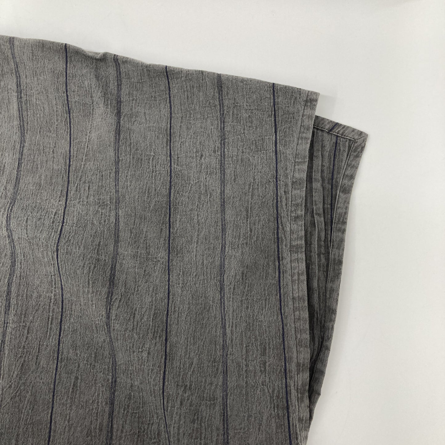 Y's ワイズ YT-D04-027 ｸﾞﾚｰ WASHER STRIPE ASYMMETRIC FRENCH DRESS ﾄﾞｯｷﾝｸﾞｽﾄﾗｲﾌﾟﾜﾝﾋﾟｰｽ ワンピース 2