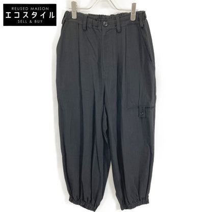 Y's ワイズ YS-P22-205 24SS ﾌﾞﾗｯｸ RAYON CUPRO ELEASTIC BAND HEM PANTS ｴﾗｽﾃｨｯｸ ﾊﾞﾝﾄﾞﾍﾑﾊﾟﾝﾂ ボトムス 1