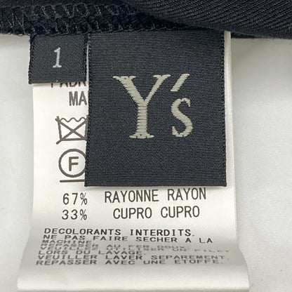 Y's ワイズ YS-P22-205 24SS ﾌﾞﾗｯｸ RAYON CUPRO ELEASTIC BAND HEM PANTS ｴﾗｽﾃｨｯｸ ﾊﾞﾝﾄﾞﾍﾑﾊﾟﾝﾂ ボトムス 1