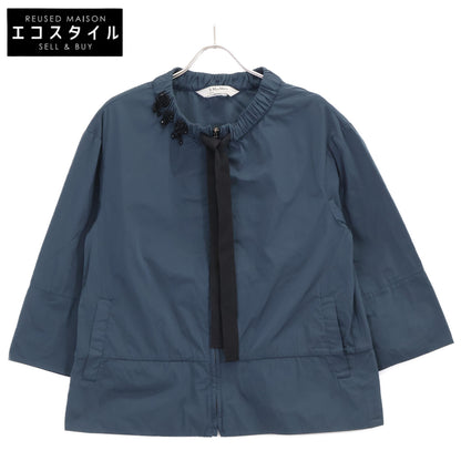 S MaxMara エスマックスマーラ 【Timeless】ナイロン ビジュボウタイブルゾン ジャケット 40