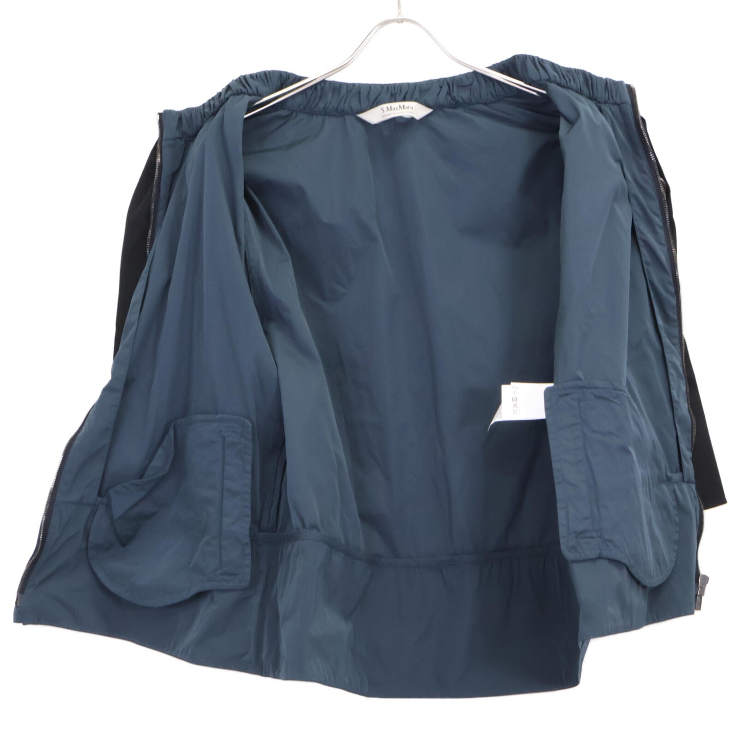 S MaxMara エスマックスマーラ 【Timeless】ナイロン ビジュボウタイブルゾン ジャケット 40