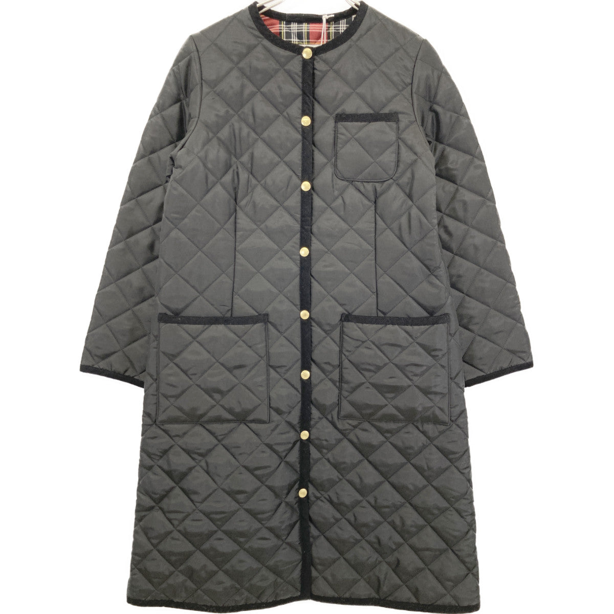TRADITIONAL WEATHERWEAR トラディショナルウェザーウェア 【NOLLEY'S別注】ﾌﾞﾗｯｸ ARKLEY LONG ｷﾙﾃｨﾝｸﾞﾛﾝｸﾞｺｰﾄ ジャケット 34