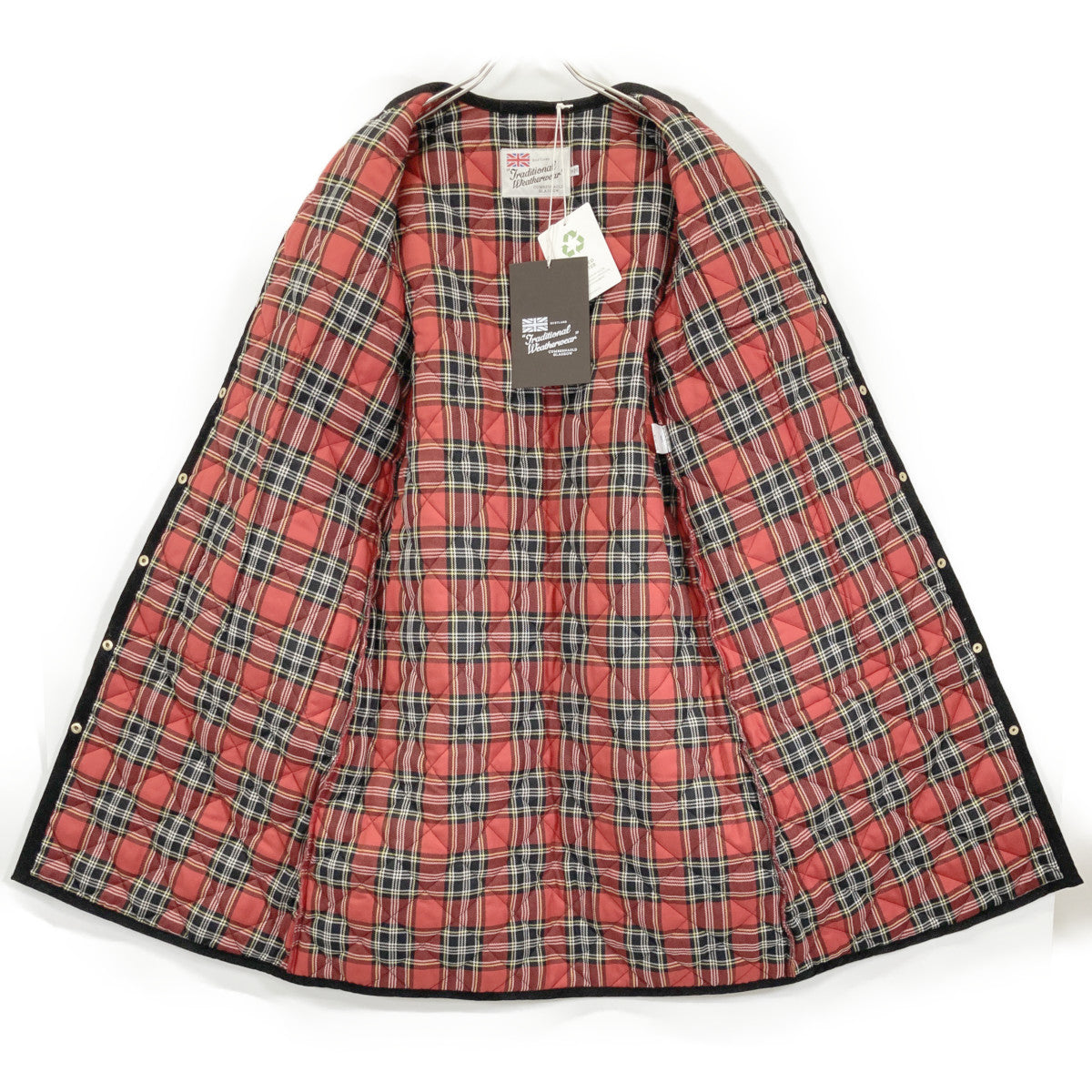 TRADITIONAL WEATHERWEAR トラディショナルウェザーウェア 【NOLLEY'S別注】ﾌﾞﾗｯｸ ARKLEY LONG ｷﾙﾃｨﾝｸﾞﾛﾝｸﾞｺｰﾄ ジャケット 34