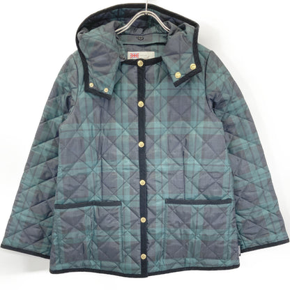 TRADITIONAL WEATHERWEAR トラディショナルウェザーウェア 【SLOBE IENA別注】ﾌﾞﾗｯｸ×ｸﾞﾘｰﾝ ARKLEY W/HOOD ｺｰﾄ ジャケット 38