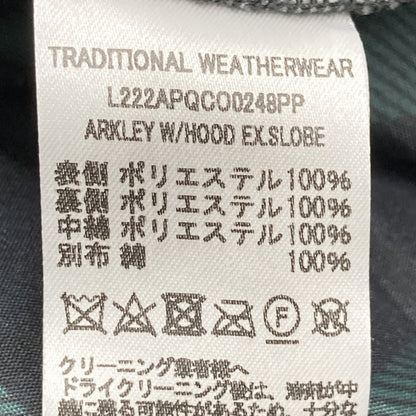 TRADITIONAL WEATHERWEAR トラディショナルウェザーウェア 【SLOBE IENA別注】ﾌﾞﾗｯｸ×ｸﾞﾘｰﾝ ARKLEY W/HOOD ｺｰﾄ ジャケット 38