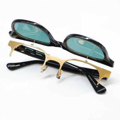 ayame アヤメ 【美品】TANK PRO BK タンクプロ 跳ね上げ式 ウェリントンシェイプ サングラス 50□22