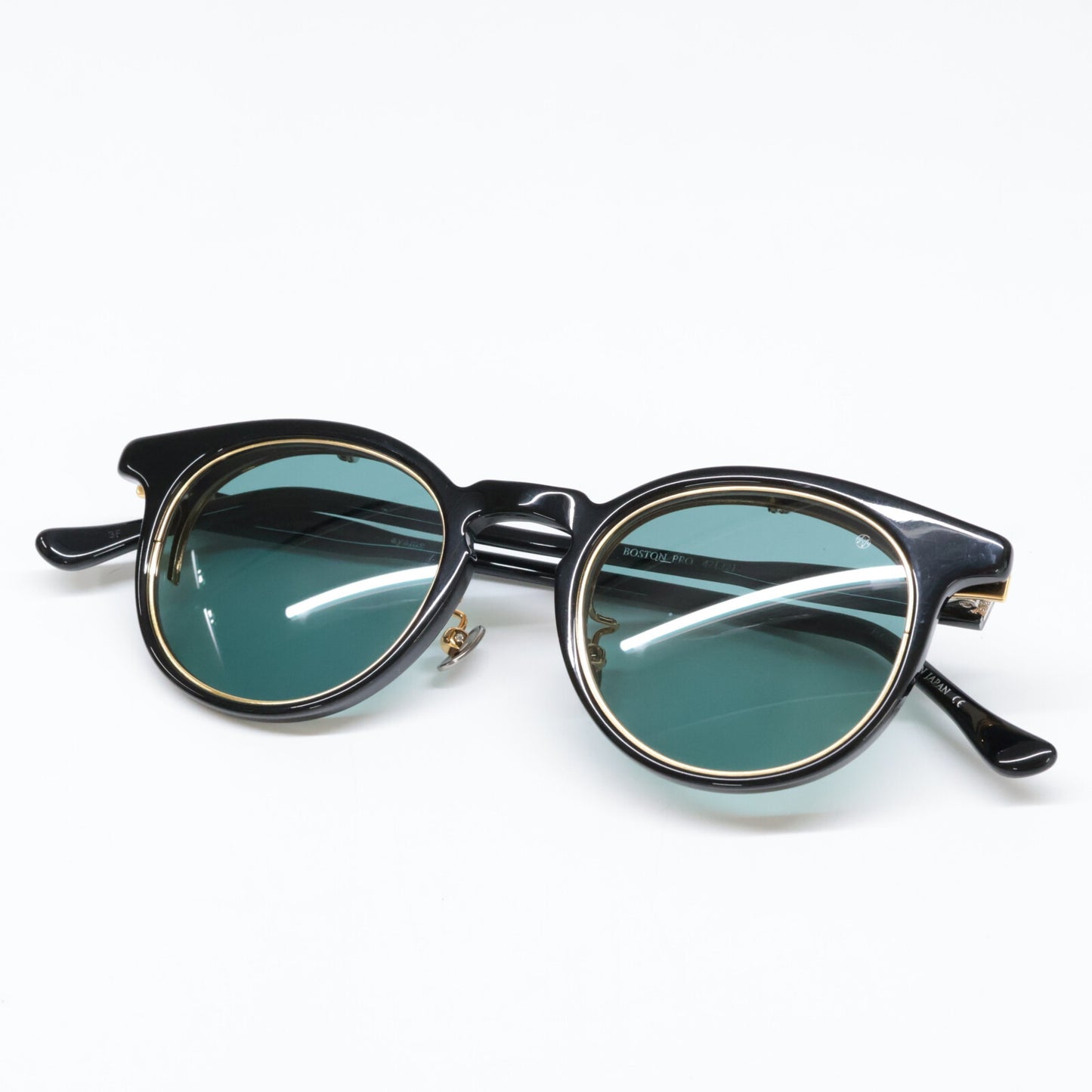 ayame アヤメ 【美品】BOSTON PRO BK ボストンプロ 跳ね上げ式 ボストンシェイプ サングラス 47□21