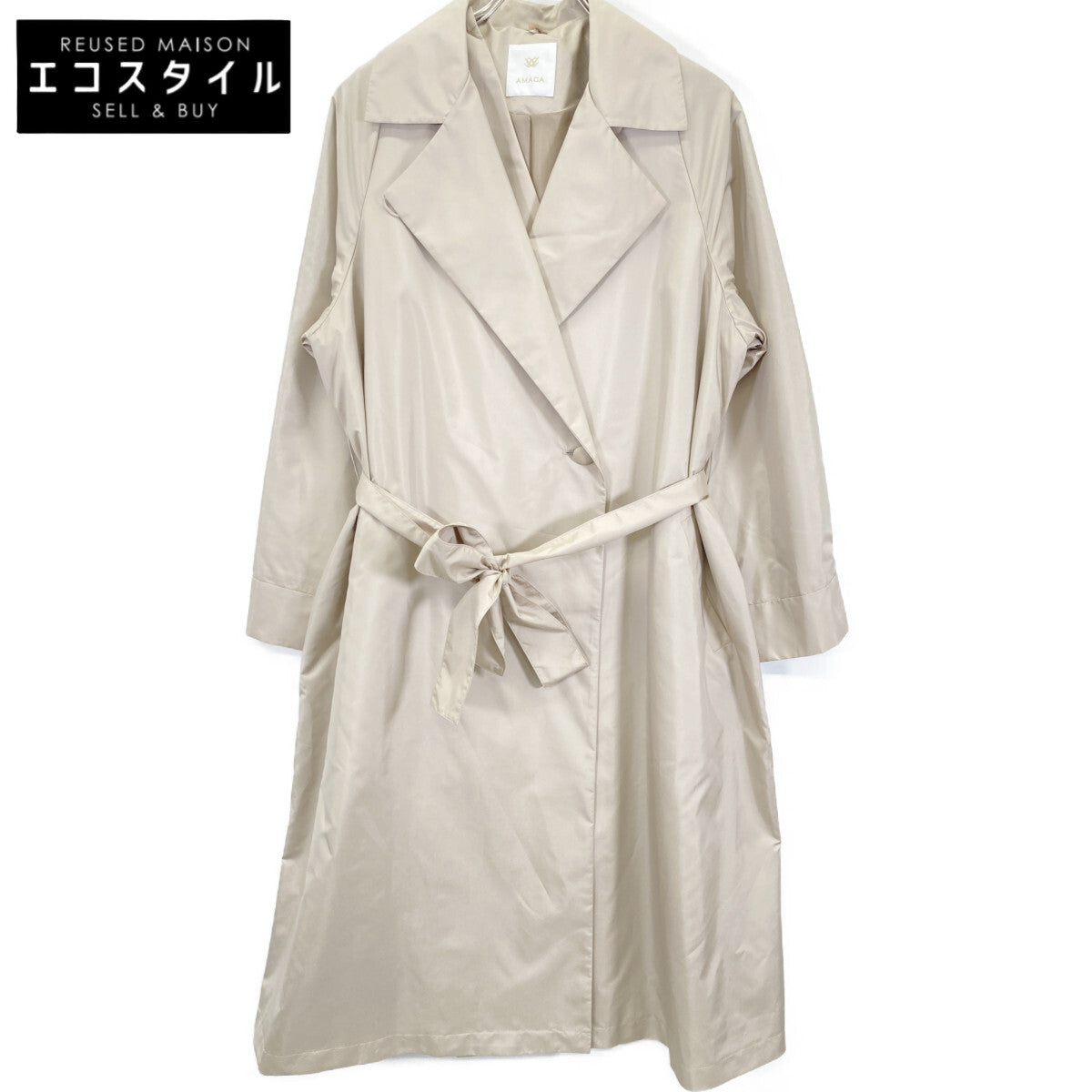 AMACA アマカ ﾍﾞｰｼﾞｭ ﾛﾝｸﾞｼﾞﾚｲﾝﾅｰ3WAYｺｰﾄ コート 40