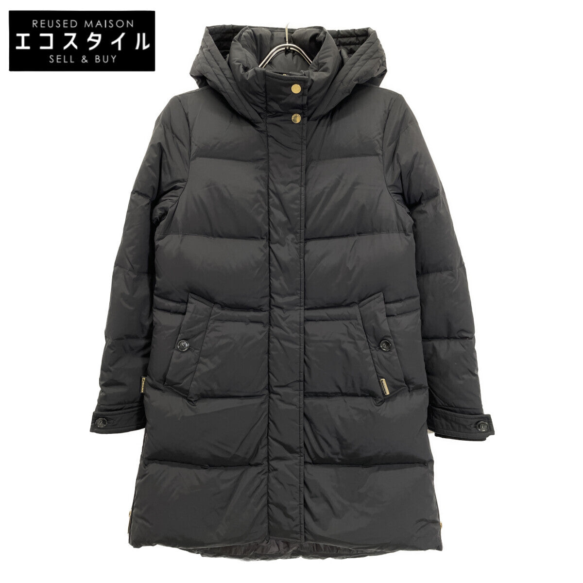 WOOLRICH ウールリッチ WWOU0514 ﾌﾞﾗｯｸ ALSEA PUFFY PARKA/ｱﾙｾｱ ﾊﾟﾌｨｰﾊﾟｰｶｰ コート XS