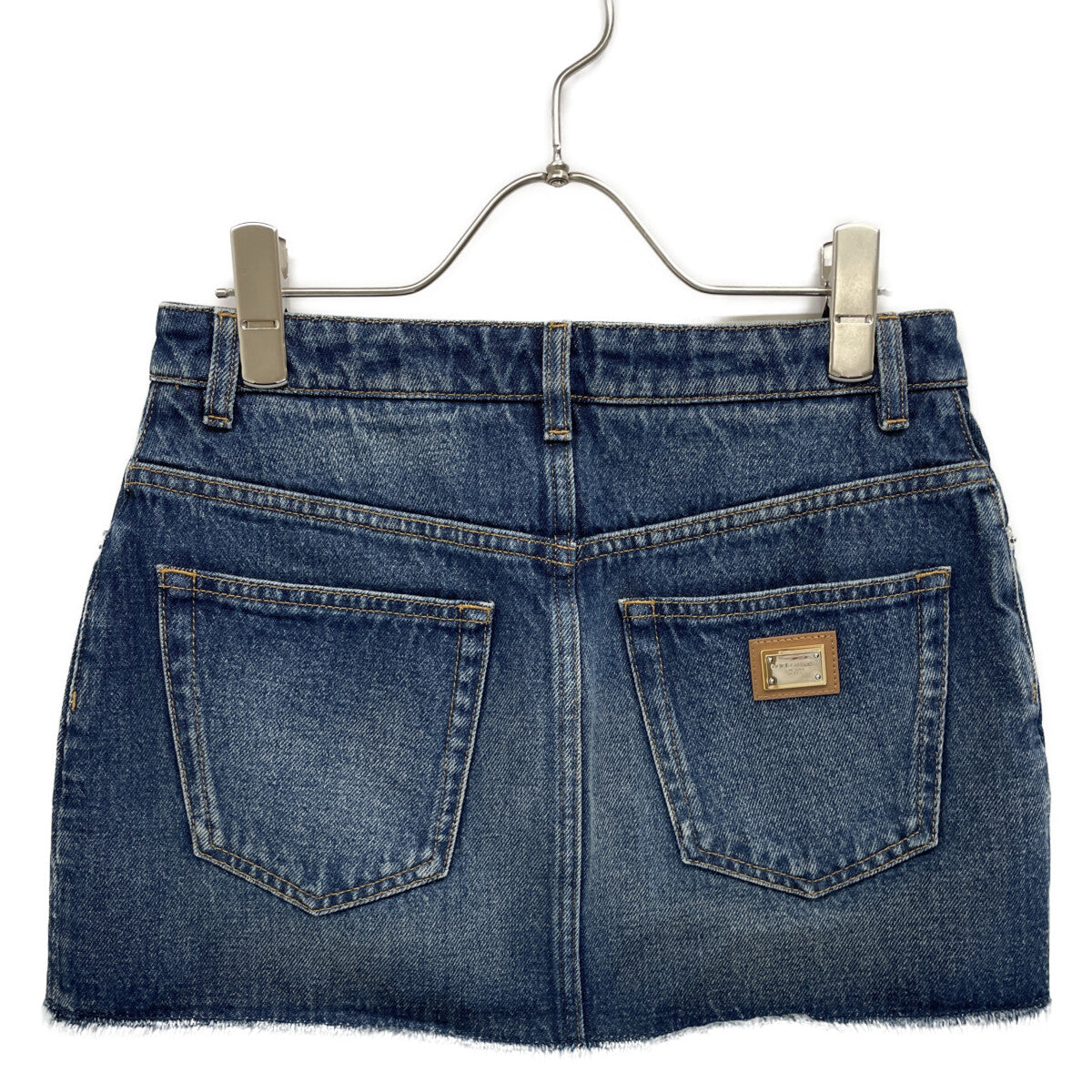 DOLCE&GABBANA ドルチェアンドガッバーナ ブルー コットン デニム ミニスカート スカート 40