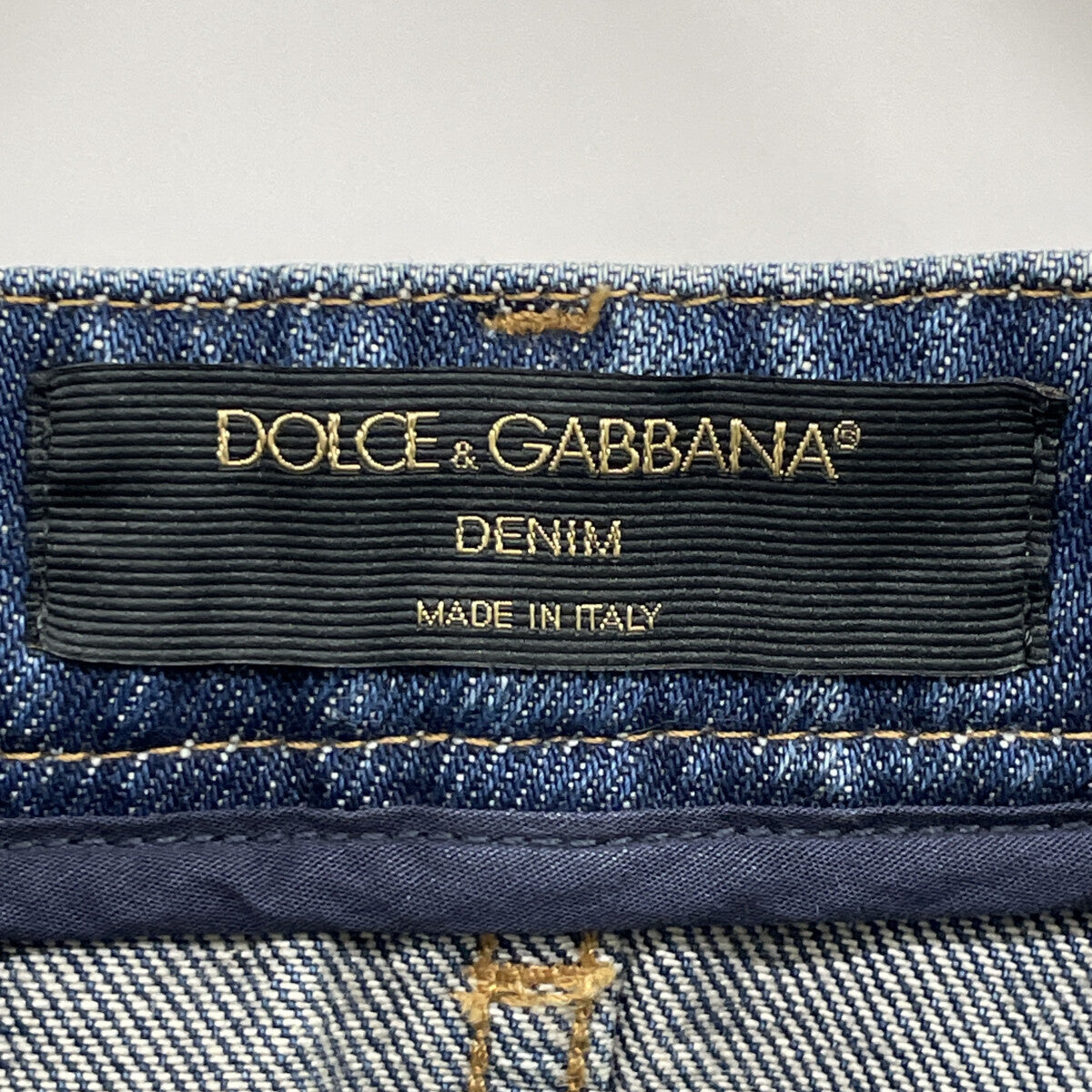 DOLCE&GABBANA ドルチェアンドガッバーナ ブルー コットン デニム ミニスカート スカート 40