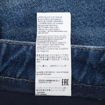 DOLCE&GABBANA ドルチェアンドガッバーナ ブルー コットン デニム ミニスカート スカート 40