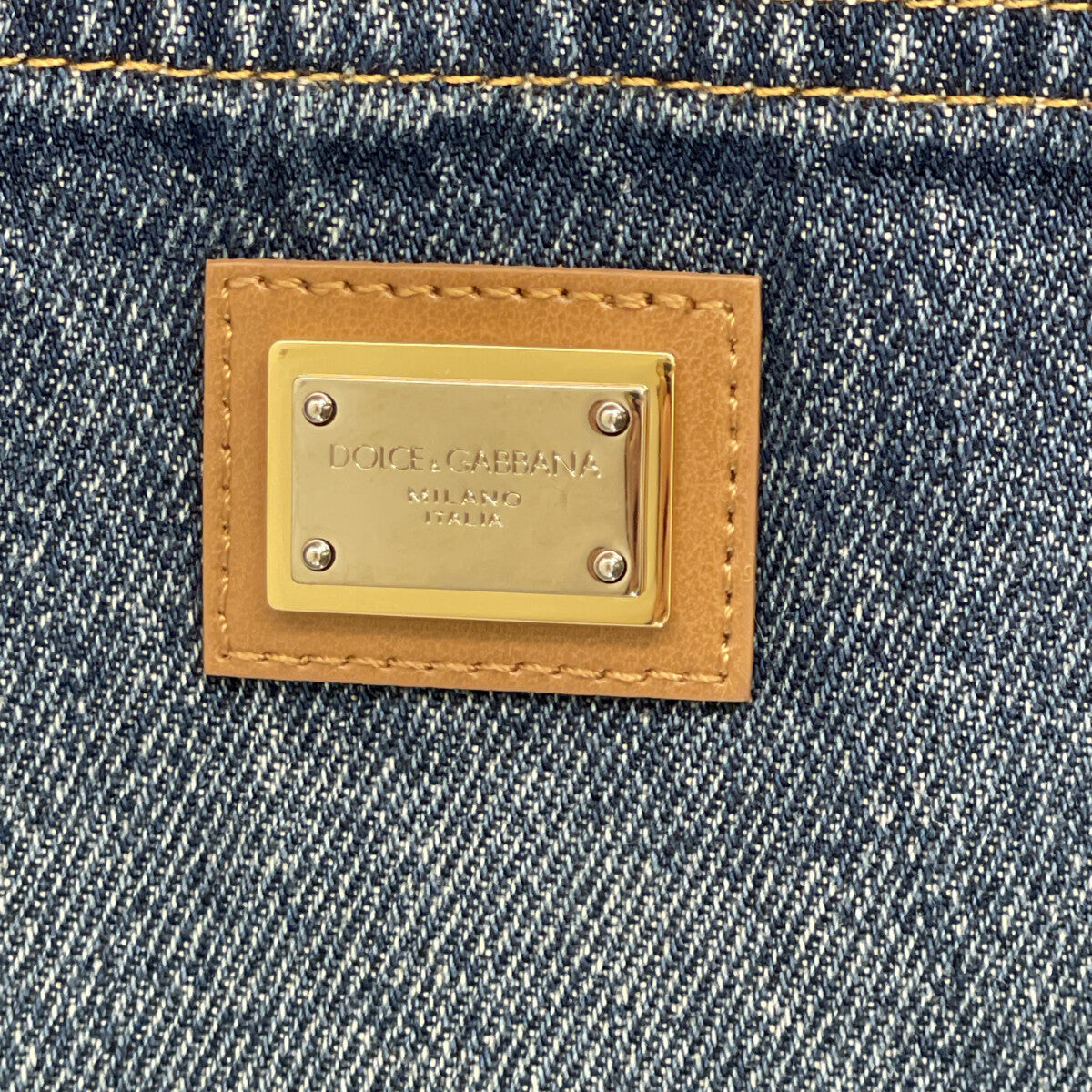 DOLCE&GABBANA ドルチェアンドガッバーナ ブルー コットン デニム ミニスカート スカート 40