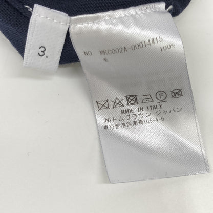 THOM BROWNE トムブラウン 【美品】MKC002A-00014415 ファインメリノウール 4BAR クラシック Vネック カーディガン/ トップス 3