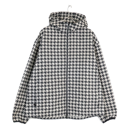 BURBERRY バーバリー 美品 8081894 ハウンドトゥース バックロゴ ナイロンジップフーディジャケット ジャケット M