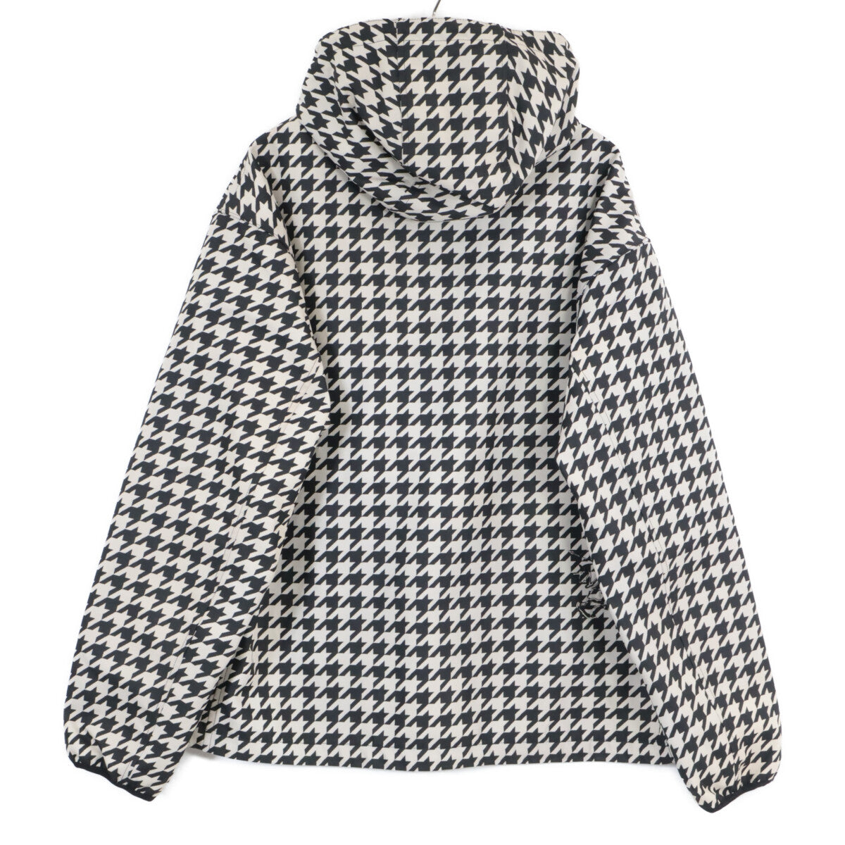 BURBERRY バーバリー 美品 8081894 ハウンドトゥース バックロゴ ナイロンジップフーディジャケット ジャケット M