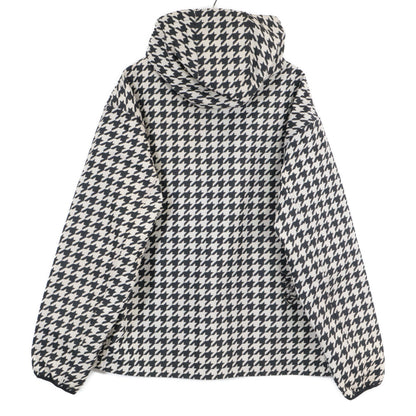 BURBERRY バーバリー 美品 8081894 ハウンドトゥース バックロゴ ナイロンジップフーディジャケット ジャケット M