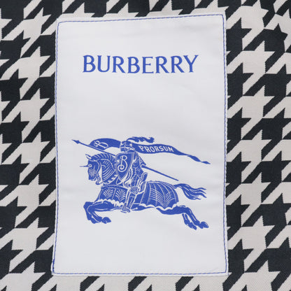 BURBERRY バーバリー 美品 8081894 ハウンドトゥース バックロゴ ナイロンジップフーディジャケット ジャケット M