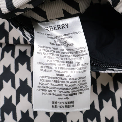BURBERRY バーバリー 美品 8081894 ハウンドトゥース バックロゴ ナイロンジップフーディジャケット ジャケット M