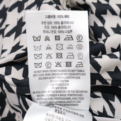 BURBERRY バーバリー 美品 8081894 ハウンドトゥース バックロゴ ナイロンジップフーディジャケット ジャケット M