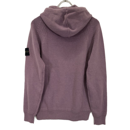 STONE ISLAND ストーンアイランド 7315550A7 ﾊﾟｰﾌﾟﾙ ｳｰﾙ混 ｺﾝﾊﾟｽﾊﾟｯﾁ ﾄﾞﾛｰｽﾄﾘﾝｸﾞ ﾆｯﾄﾌｰﾃﾞｨﾌﾟﾙｵｰﾊﾞｰ トップス M