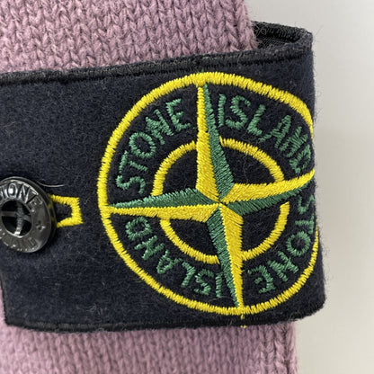 STONE ISLAND ストーンアイランド 7315550A7 ﾊﾟｰﾌﾟﾙ ｳｰﾙ混 ｺﾝﾊﾟｽﾊﾟｯﾁ ﾄﾞﾛｰｽﾄﾘﾝｸﾞ ﾆｯﾄﾌｰﾃﾞｨﾌﾟﾙｵｰﾊﾞｰ トップス M