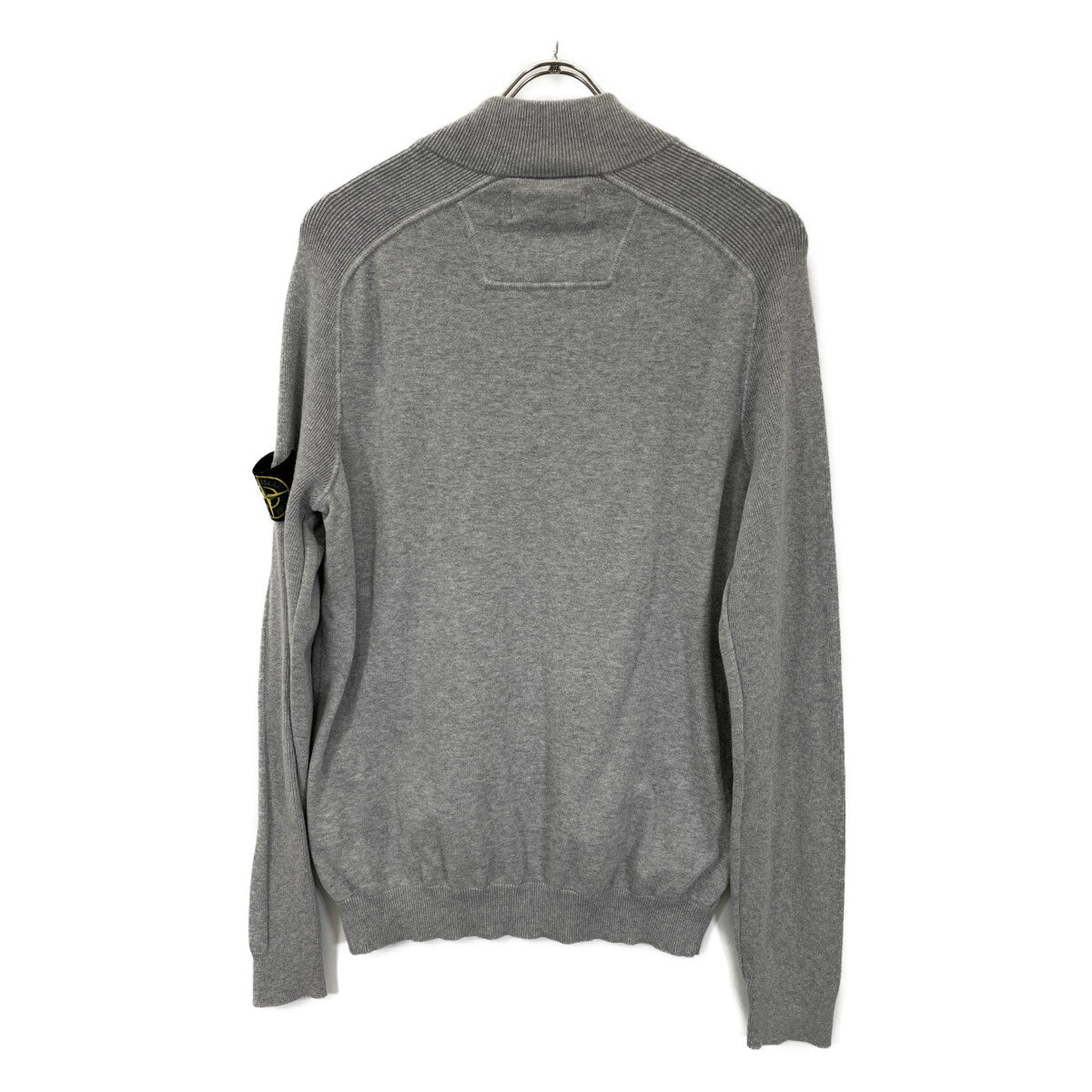 STONE ISLAND ストーンアイランド 6415562B2 ｸﾞﾚｰ ｺｯﾄﾝ ｺﾝﾊﾟｽﾊﾟｯﾁ ｼﾞｯﾌﾟｱｯﾌﾟﾆｯﾄｶｰﾃﾞｨｶﾞﾝ トップス M