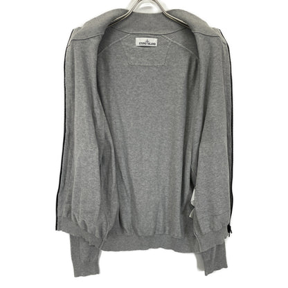 STONE ISLAND ストーンアイランド 6415562B2 ｸﾞﾚｰ ｺｯﾄﾝ ｺﾝﾊﾟｽﾊﾟｯﾁ ｼﾞｯﾌﾟｱｯﾌﾟﾆｯﾄｶｰﾃﾞｨｶﾞﾝ トップス M