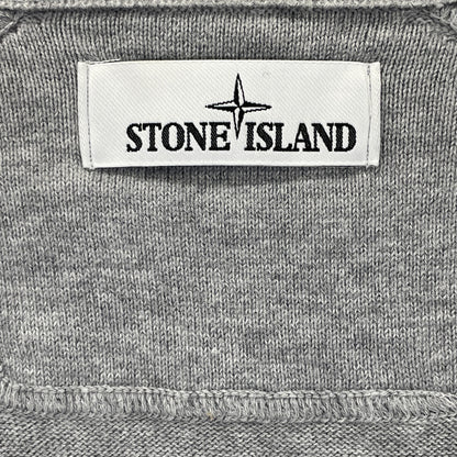 STONE ISLAND ストーンアイランド 6415562B2 ｸﾞﾚｰ ｺｯﾄﾝ ｺﾝﾊﾟｽﾊﾟｯﾁ ｼﾞｯﾌﾟｱｯﾌﾟﾆｯﾄｶｰﾃﾞｨｶﾞﾝ トップス M