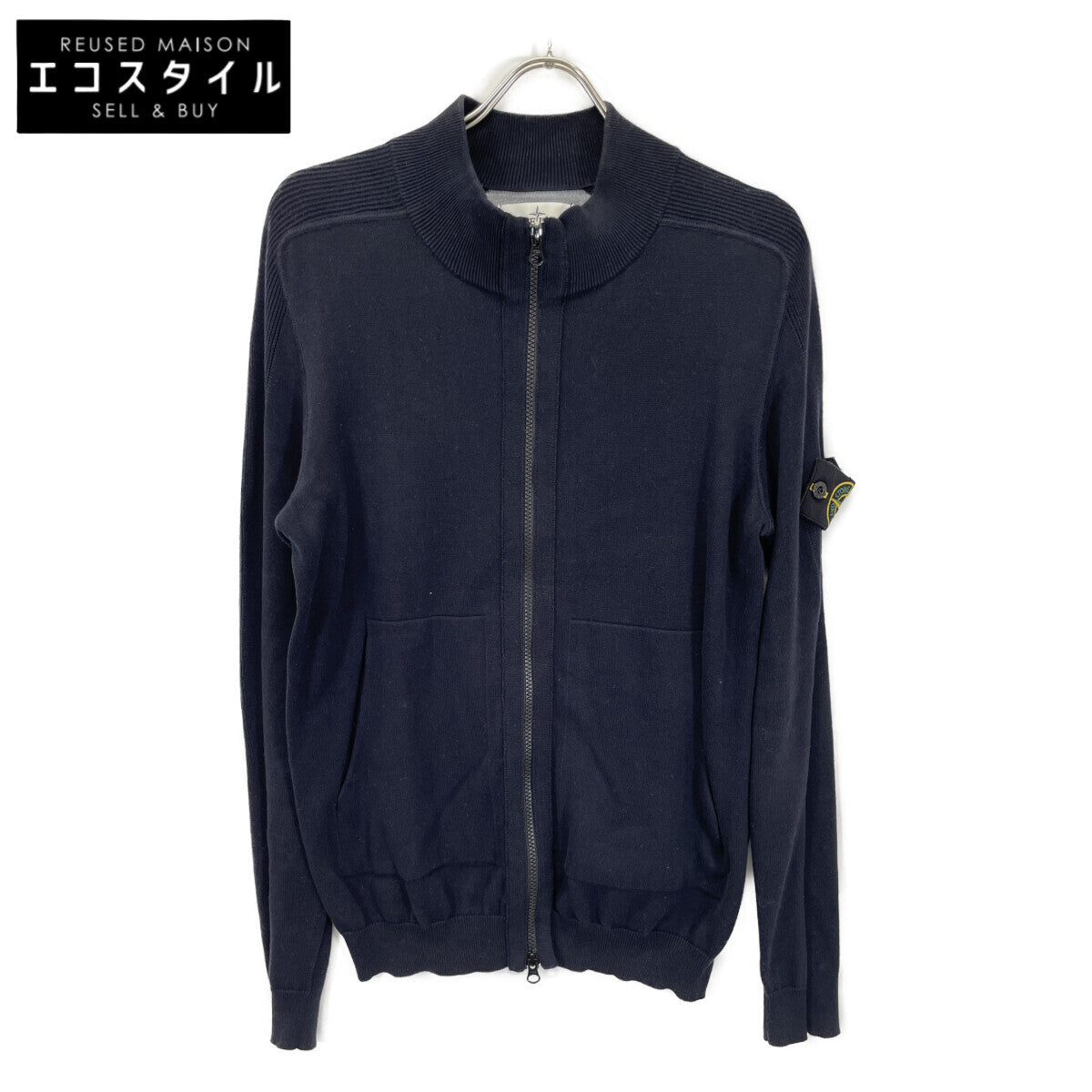 STONE ISLAND ストーンアイランド 6415562B2 ﾈｲﾋﾞｰ ｺｯﾄﾝ ｺﾝﾊﾟｽﾊﾟｯﾁ ｼﾞｯﾌﾟｱｯﾌﾟﾆｯﾄｶｰﾃﾞｨｶﾞﾝ ジャケット M