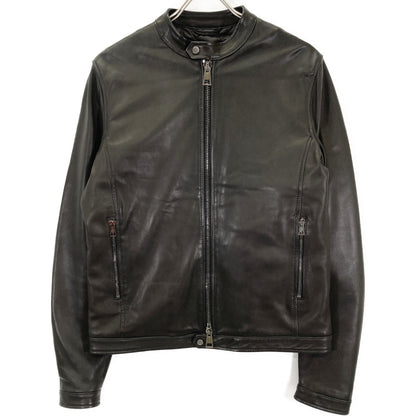 TAGLIATORE タリアトーレ DDI19-01 STONE ﾌﾞﾗｯｸ ﾗﾑﾚｻﾞｰ ｷﾙﾄﾗｲﾆﾝｸﾞ ｼﾝｸﾞﾙﾗｲﾀﾞｰｽｼﾞｬｹｯﾄ ジャケット 48