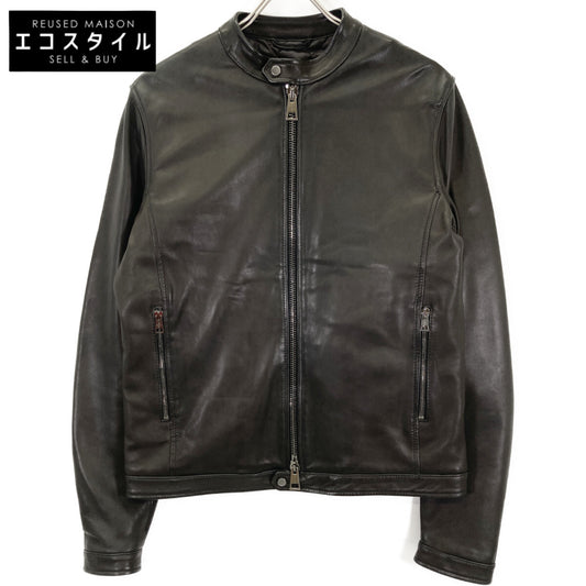 TAGLIATORE タリアトーレ DDI19-01 STONE ﾌﾞﾗｯｸ ﾗﾑﾚｻﾞｰ ｷﾙﾄﾗｲﾆﾝｸﾞ ｼﾝｸﾞﾙﾗｲﾀﾞｰｽｼﾞｬｹｯﾄ ジャケット 48