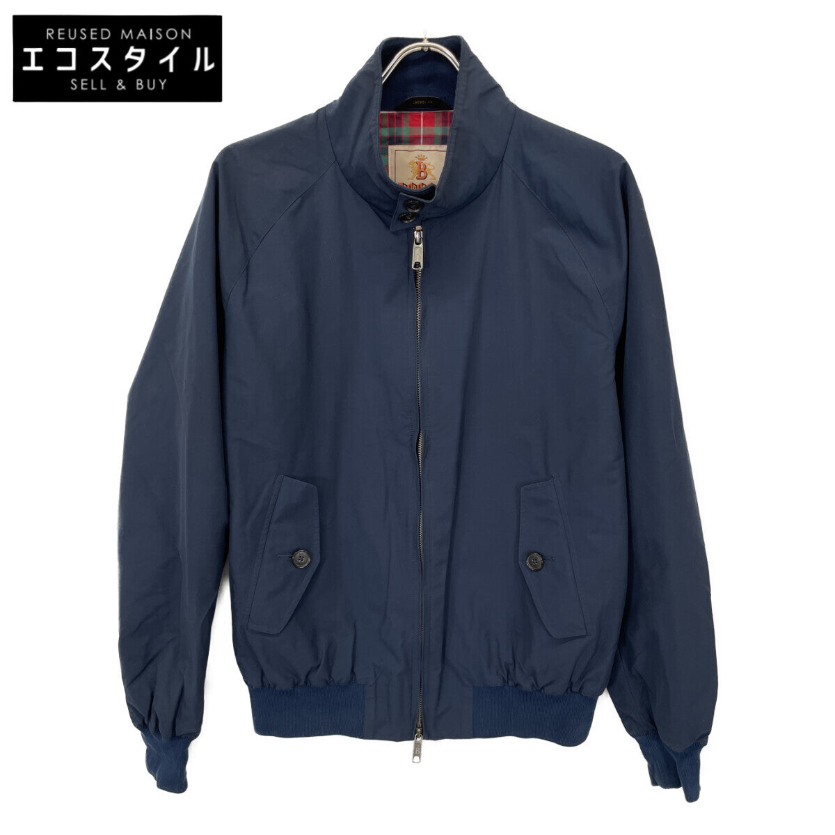 BARACUTA バラクータ 231MBRCPS0001 ﾈｲﾋﾞｰ ｺｯﾄﾝ混 ﾁｪｯｸﾗｲﾆﾝｸﾞ G9 ﾊﾘﾝﾄﾝｼﾞｬｹｯﾄ ジャケット 42