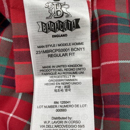 BARACUTA バラクータ 231MBRCPS0001 ﾈｲﾋﾞｰ ｺｯﾄﾝ混 ﾁｪｯｸﾗｲﾆﾝｸﾞ G9 ﾊﾘﾝﾄﾝｼﾞｬｹｯﾄ ジャケット 42