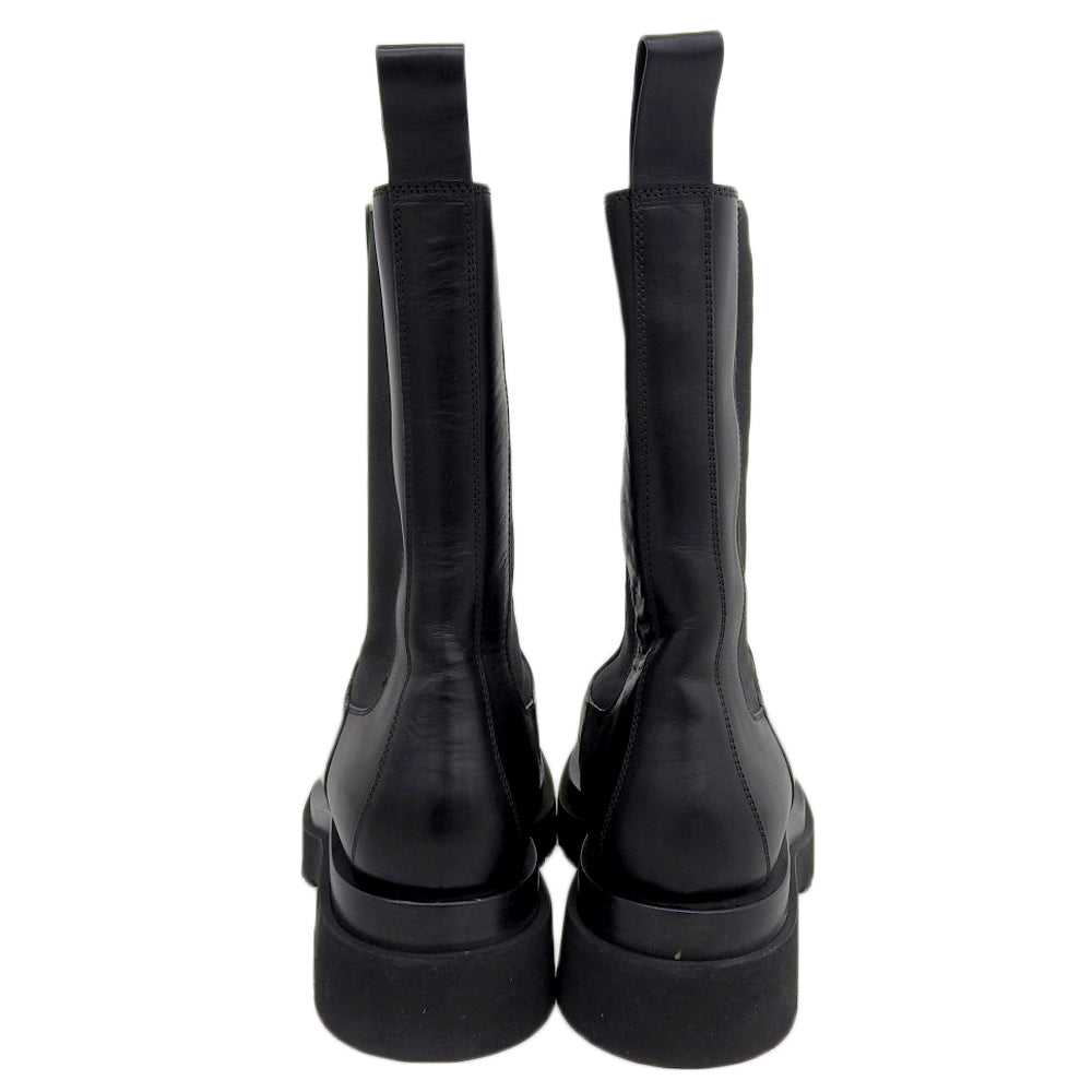 BOTTEGA VENETA ボッテガヴェネタ 美品 LUG ラグチェルシー サイドゴアブーツ レディース ブラック 38 シューズ 38
