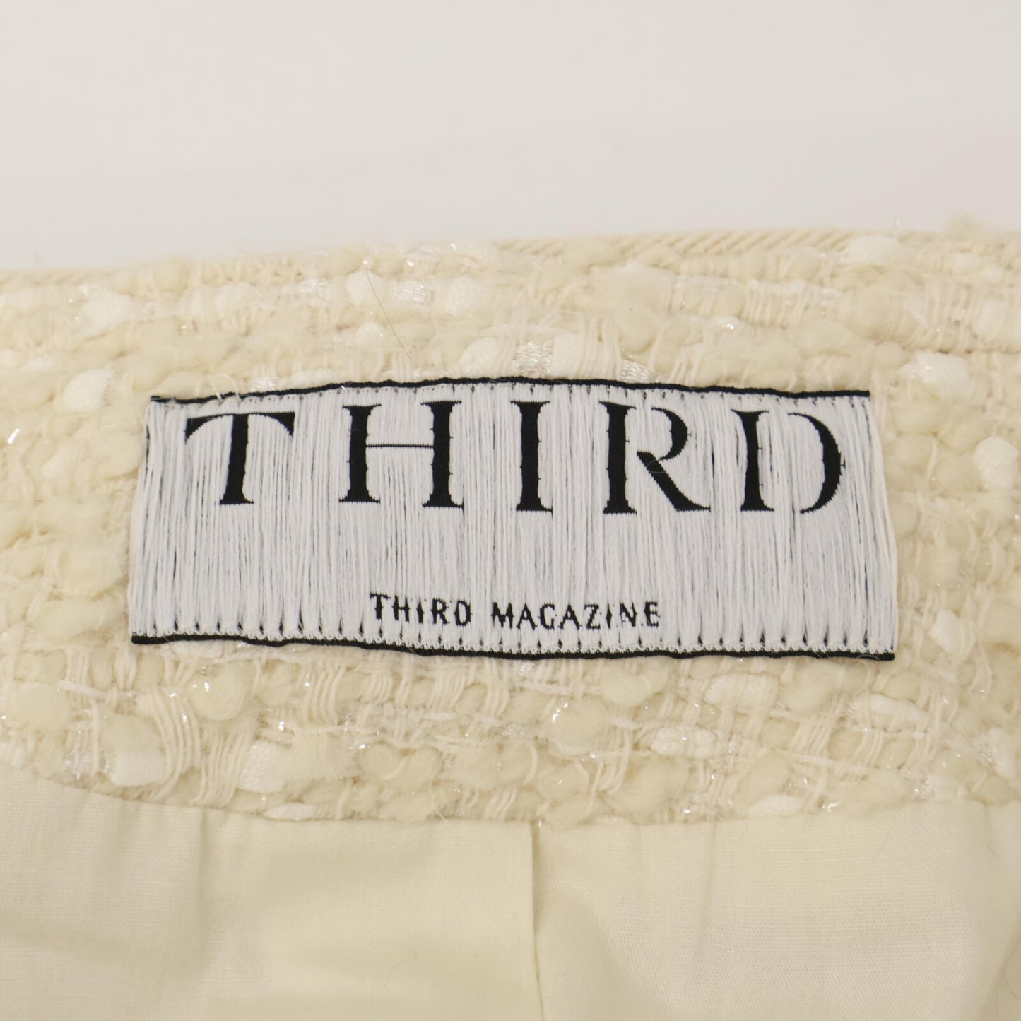 THIRD MAGAZINE サードマガジン 美品【mikomoriｺﾗﾎﾞ】A0823FJ ファンシーツイードジャケット ジャケット 9