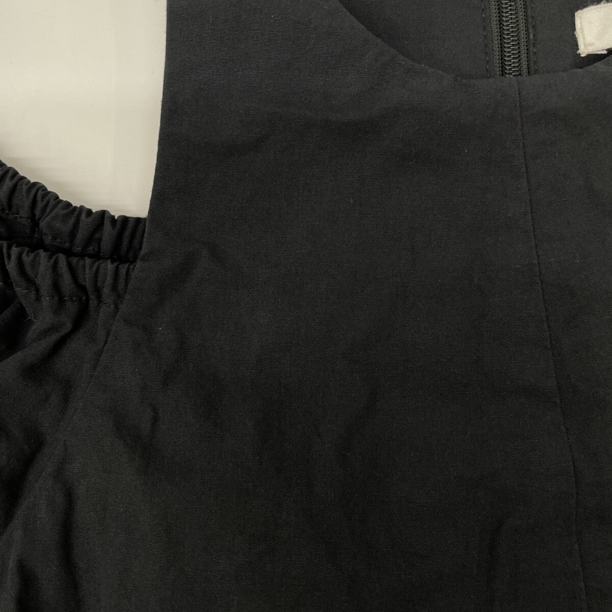 CLANE クラネ 17112-5292 24AW ﾌﾞﾗｯｸ OLUME PUFF SHOULDER ALL IN ONE ｵｰﾙｲﾝﾜﾝ オーバーオール オールインワン 1