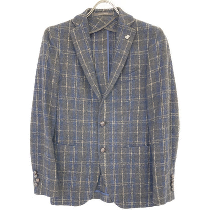 TAGLIATORE タリアトーレ ﾌﾞﾗｳﾝ×ﾈｲﾋﾞｰ ﾁｪｯｸ柄 ｳｰﾙ ﾑｼﾞｪｯﾛ 2Bｼﾞｬｹｯﾄ ジャケット 42