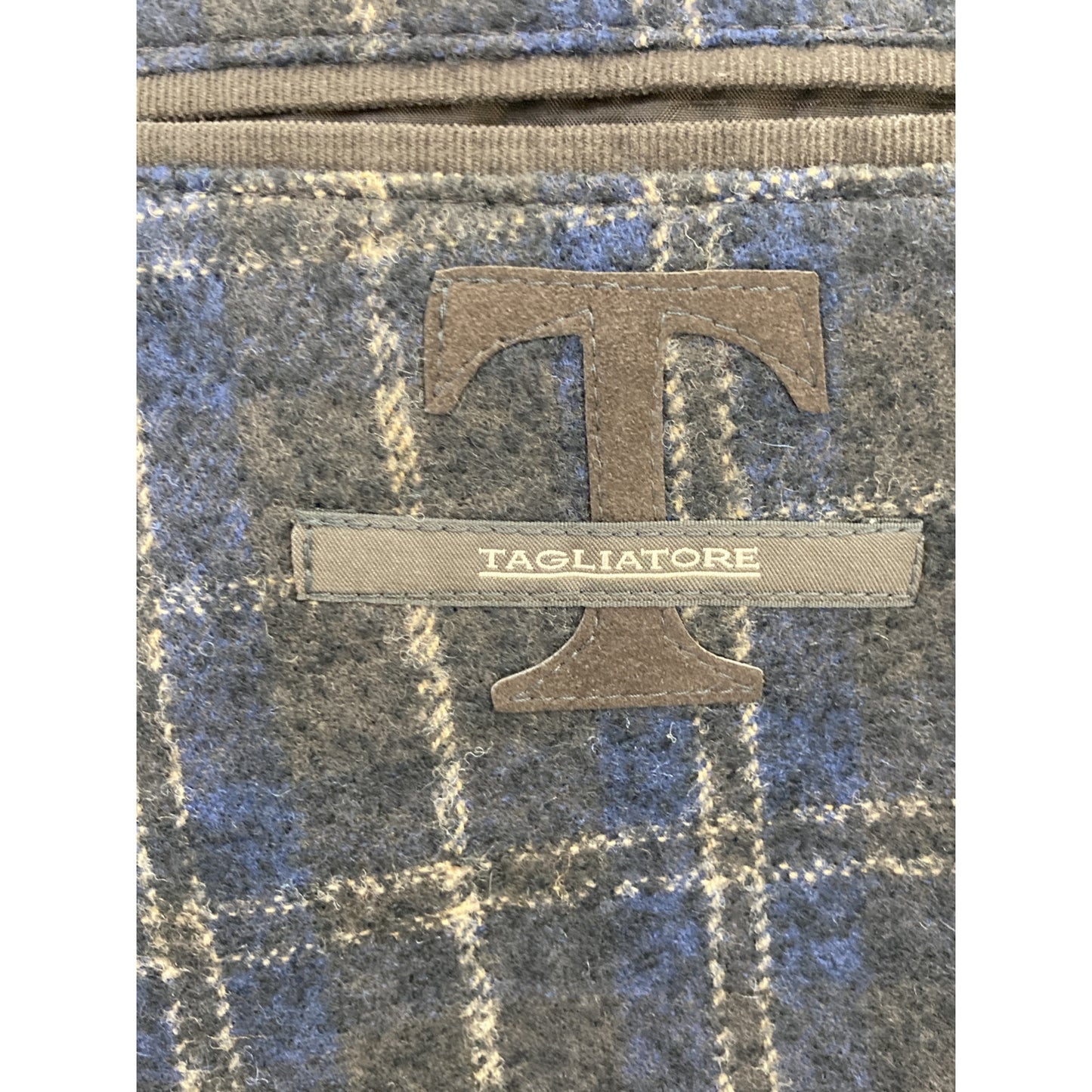 TAGLIATORE タリアトーレ ﾌﾞﾗｳﾝ×ﾈｲﾋﾞｰ ﾁｪｯｸ柄 ｳｰﾙ ﾑｼﾞｪｯﾛ 2Bｼﾞｬｹｯﾄ ジャケット 42