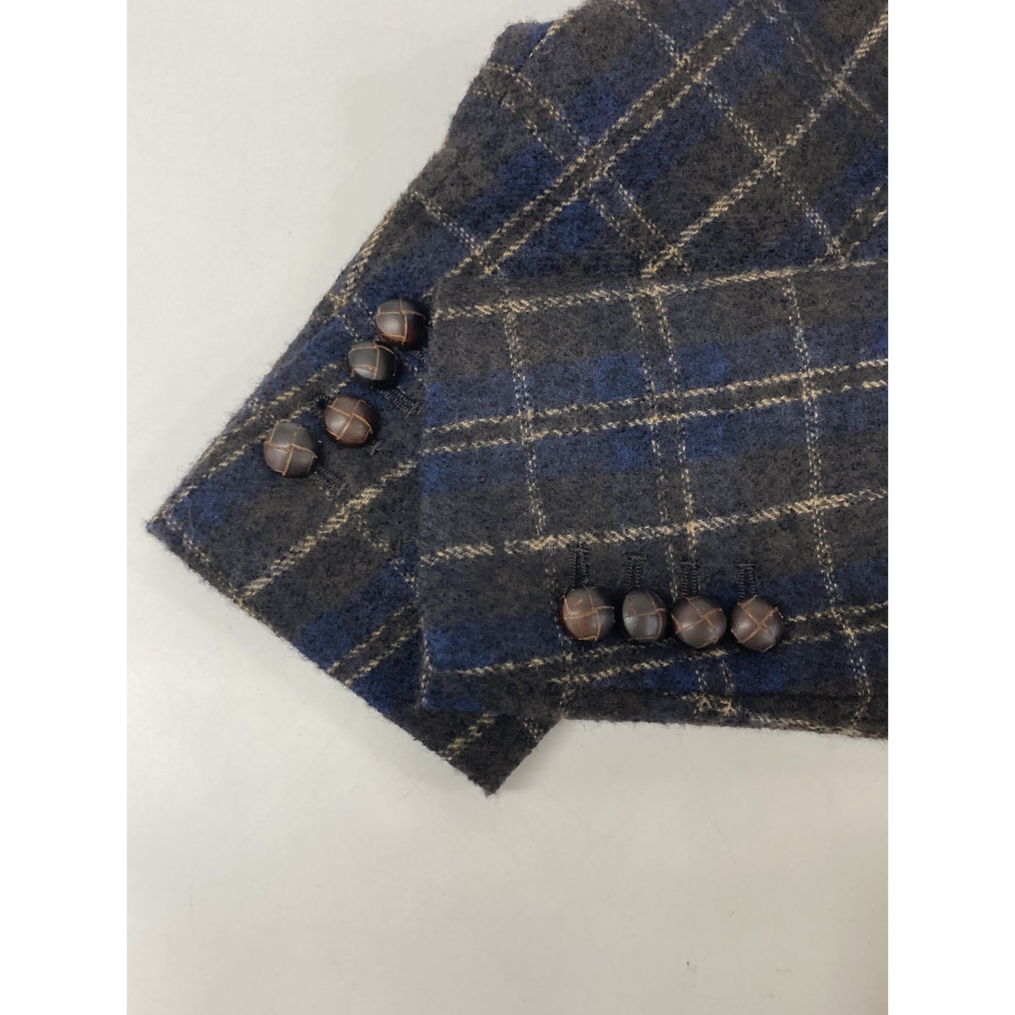 TAGLIATORE タリアトーレ ﾌﾞﾗｳﾝ×ﾈｲﾋﾞｰ ﾁｪｯｸ柄 ｳｰﾙ ﾑｼﾞｪｯﾛ 2Bｼﾞｬｹｯﾄ ジャケット 42